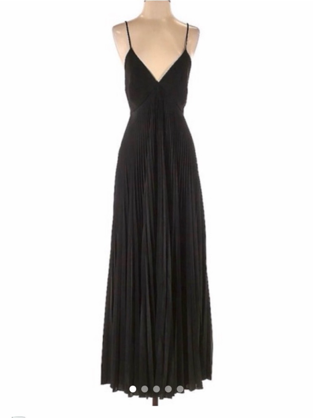 A.L.C Pleated Maxi Dress with Spaghetti Straps